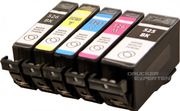 Refilled-Canon®-Multipack 525/526, 1x Set, 5 Patronen